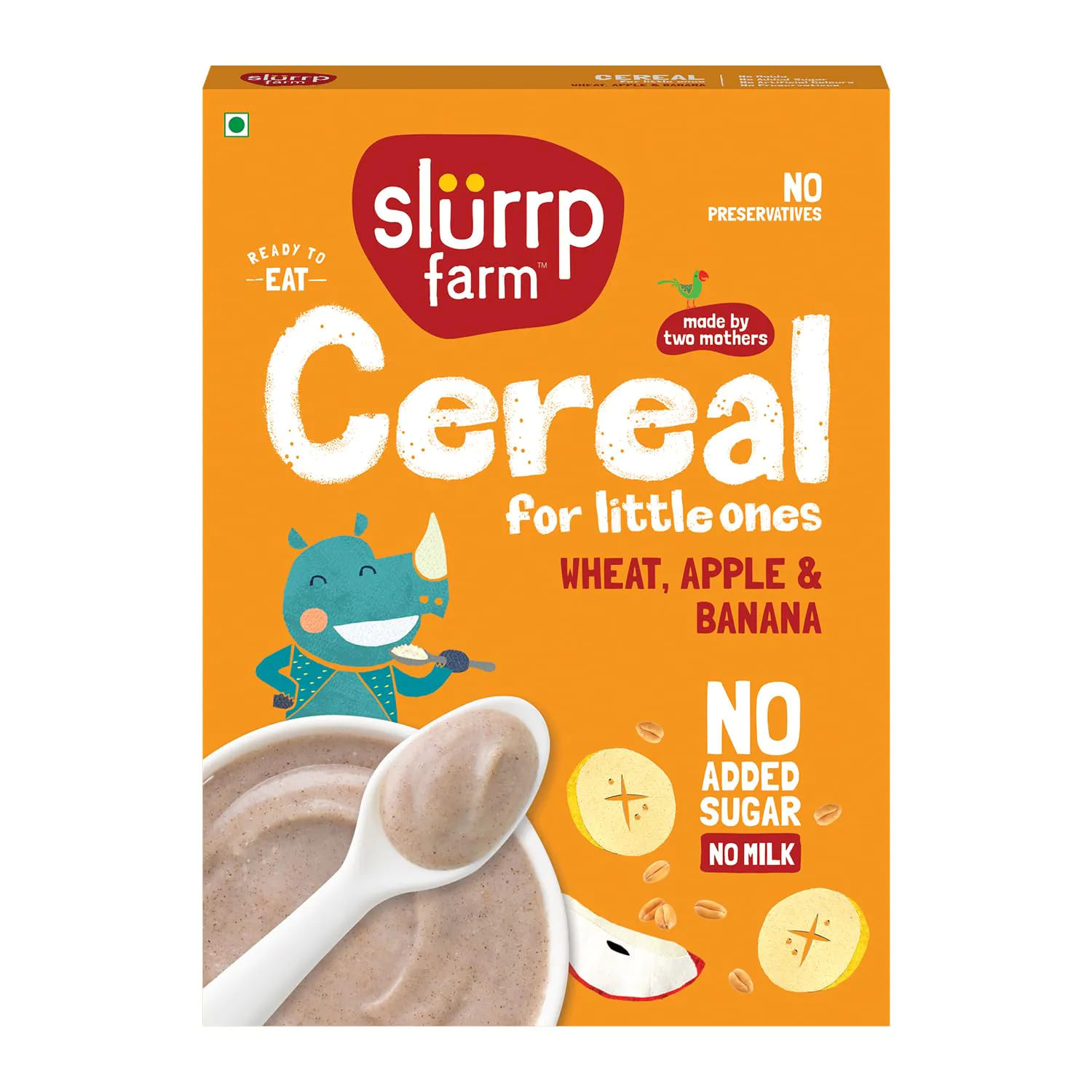 Slurrp Farm No Added Sugar Instant Wheat Apple & Banana Cereal(300GM)